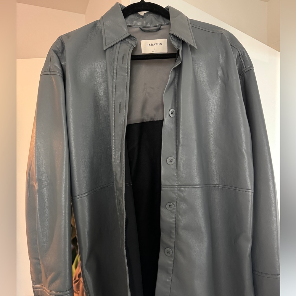 Babaton Pelli shirt jacket in slate blue - sold out online
